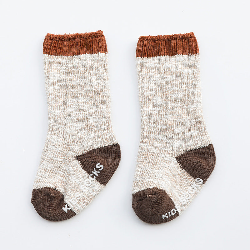 New Double Middle Tube Non-slip Baby Socks Non-slip