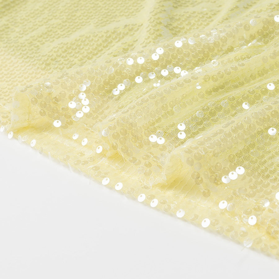 Candy Color Heavy Work Sequin Short Skirt