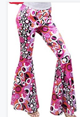 Hip Retro Printed Bootleg Pants Casual Pants
