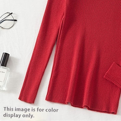 Thickened Knitting Sweater For Women Mid-collar Bottoming Shirt
