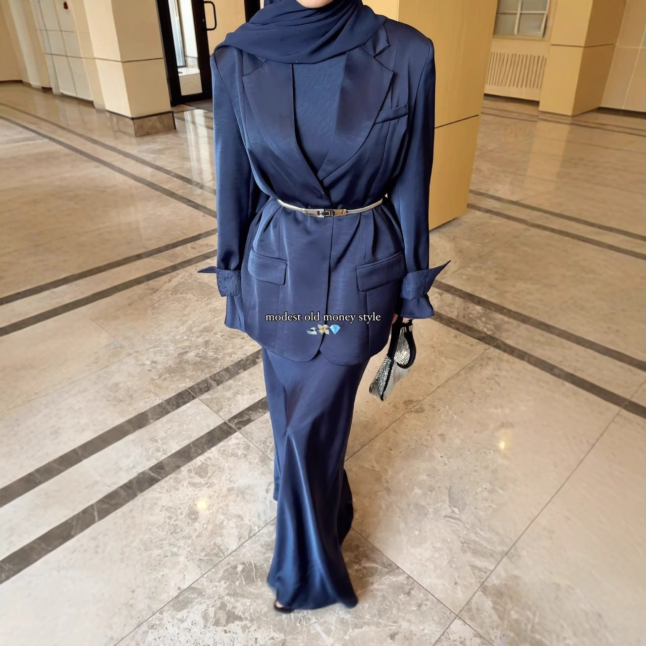 Womens Loose-fitting Solid-color Suit