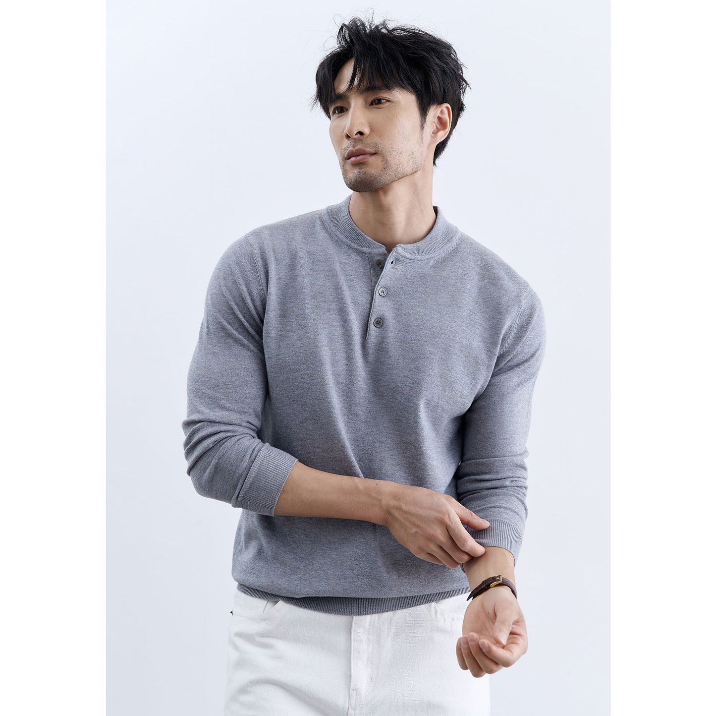 Autumn And Winter New Long-sleeved Knitted Sweater For Men Slim Fit