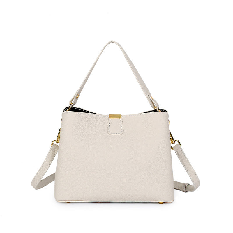 New Fashionable Crossbody Women's All-match High-grade Large Capacity Leather Handbag
