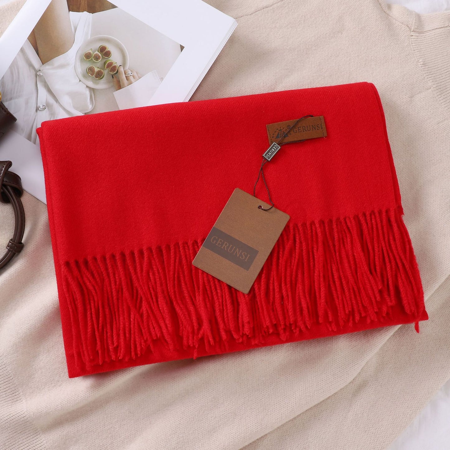 Solid Color Faux Cashmere Women's Scarf