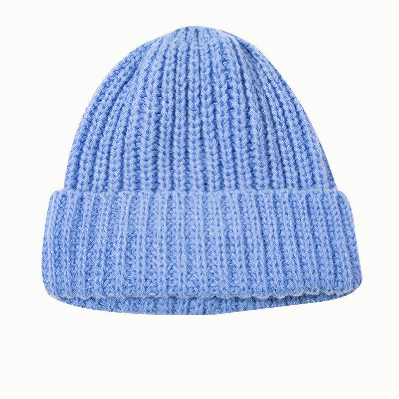 Japanese Simple Solid Flanging Wool Hat