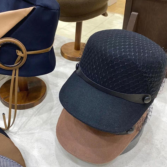 Women's Fashion Casual Mesh Decorative Peaked Hat