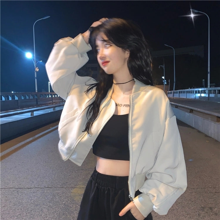 Petite Hong Kong Style Women's Short Baseball Jacket