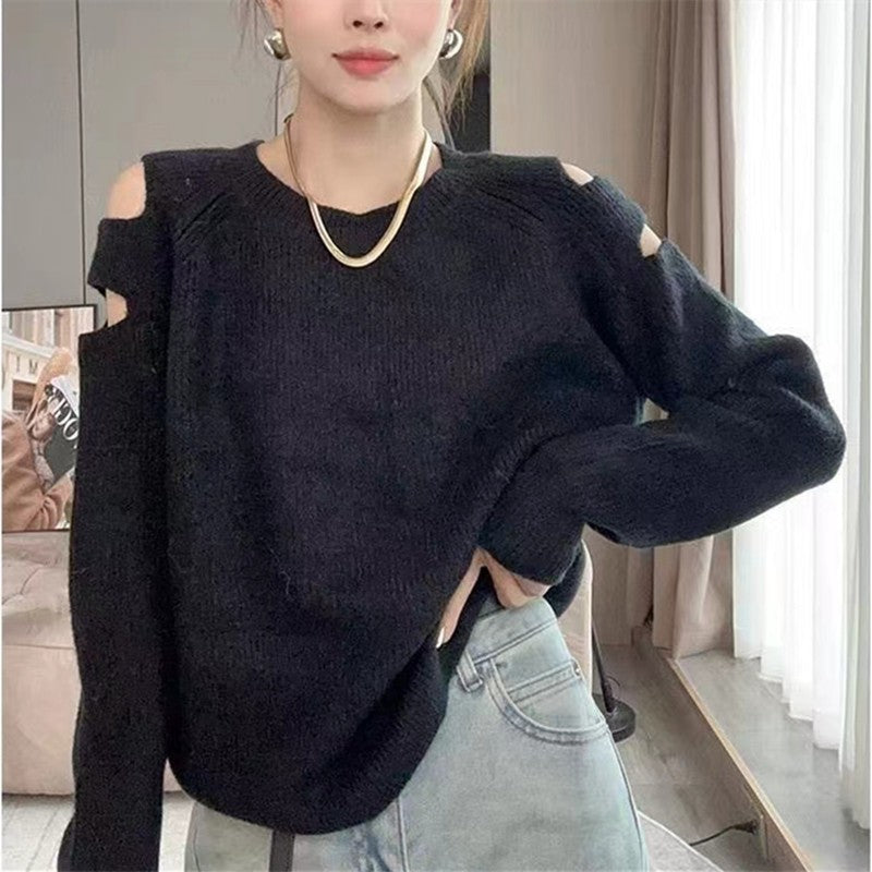 Solid Color Age-reducing Versatile Loose Sweater