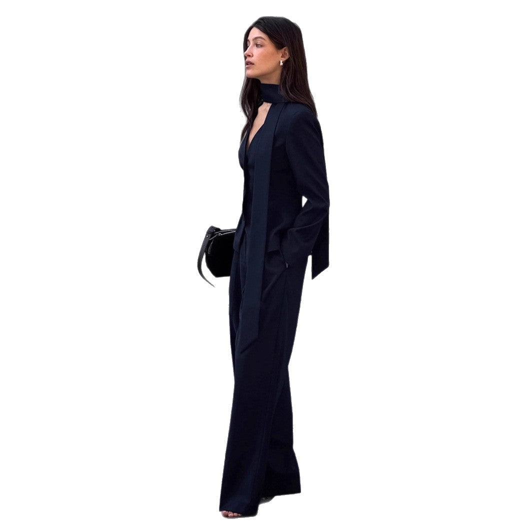 Fashion Commuter Halter Suit Women Winter New