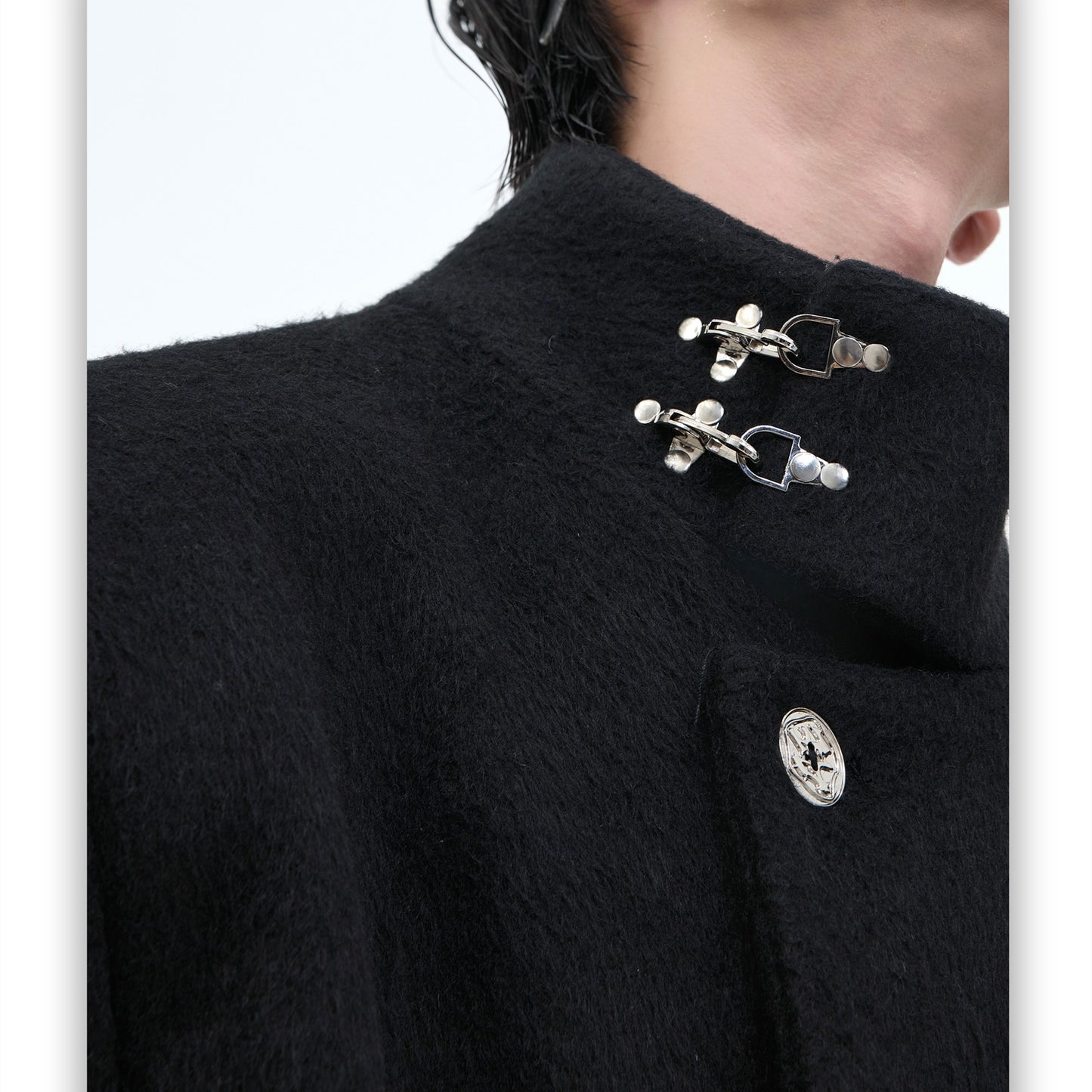 Stand Collar Profile Woolen Coat Heavy Long Below The Knee Woolen Coat