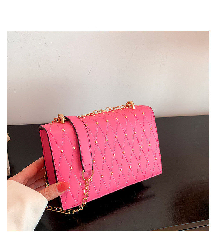 Design Fashion Diamond Chain Shoulder Messenger Bag
