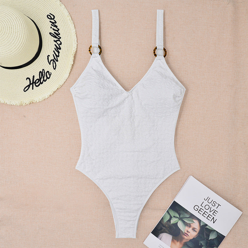 Solid Color One-piece Swimsuit Cross-border Tight Backless Style One-piece Swimsuit