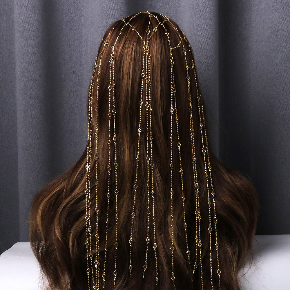 Rhinestone Tassel Headband A High-end Hair Accessory