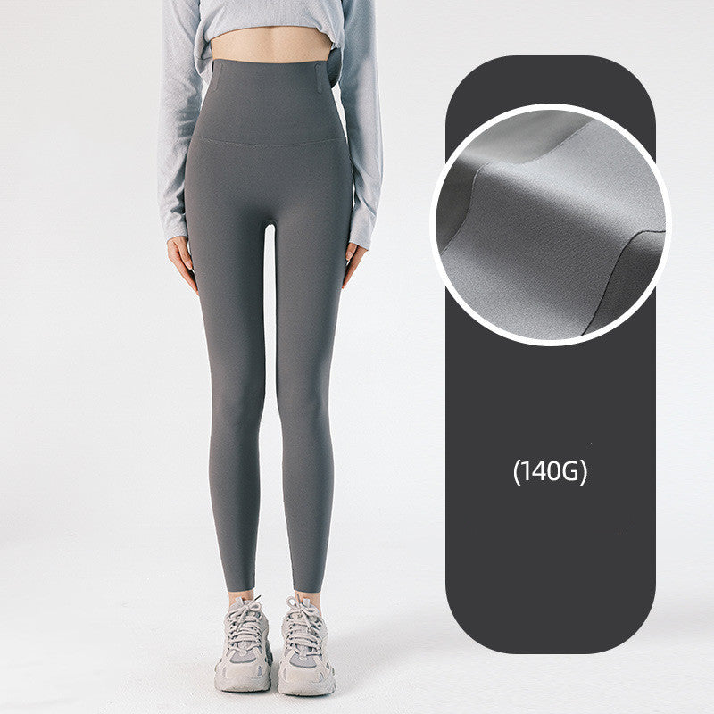 Women Wear Brushed Pants With A High Waist Winter Keep Warm