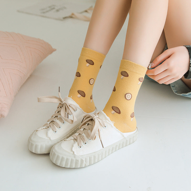 Gentle Sweet Strawberry Tomato Pastoral Style Japanese-style Retro Artistic Lolita Tube Socks