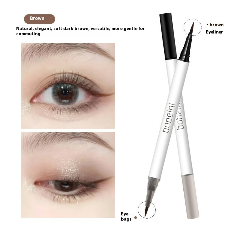 Dual Head Dual-use Liquid Eyeliner Eye Shadow Pen Not Easy To Smudge