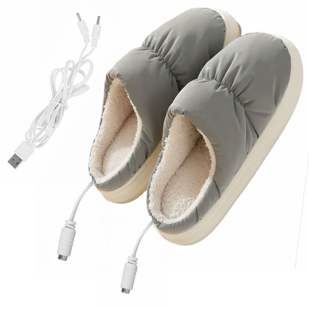 New Women's USB Heating Down Slippers