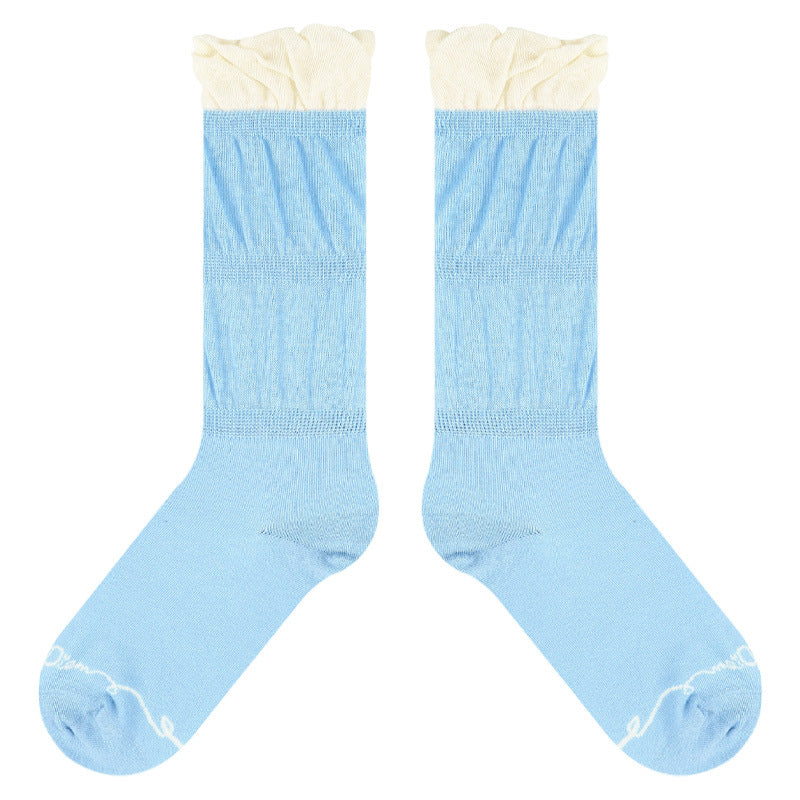 Ballet Sweet Girl Lace Medium Short Thin Japanese JK Women's Socks