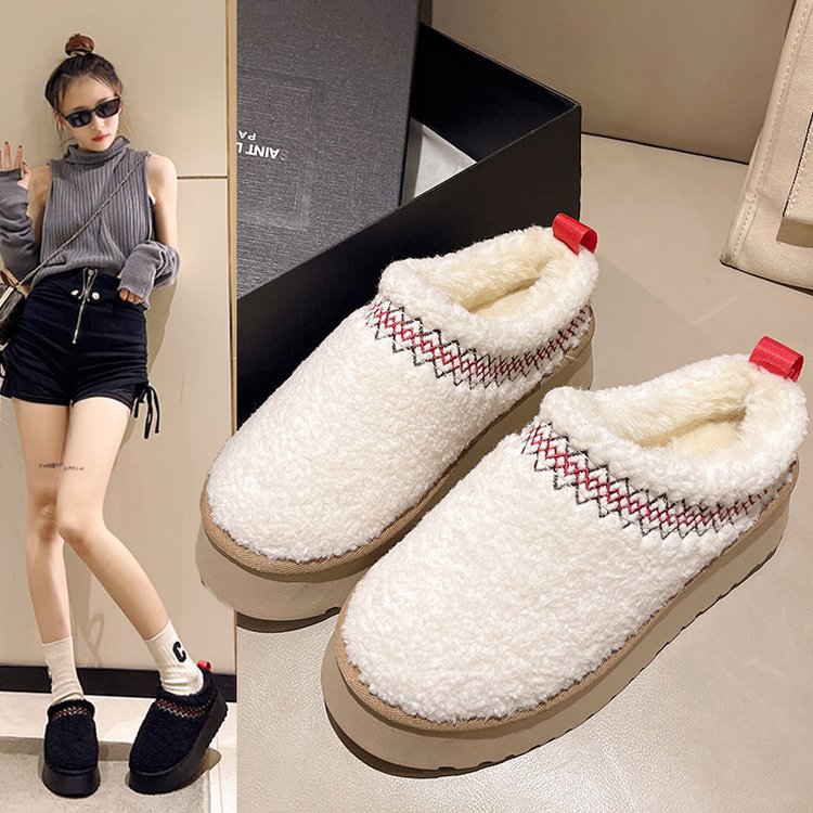 Women's Platform Low-top Slip-on Snow Boots Cotton Shoes