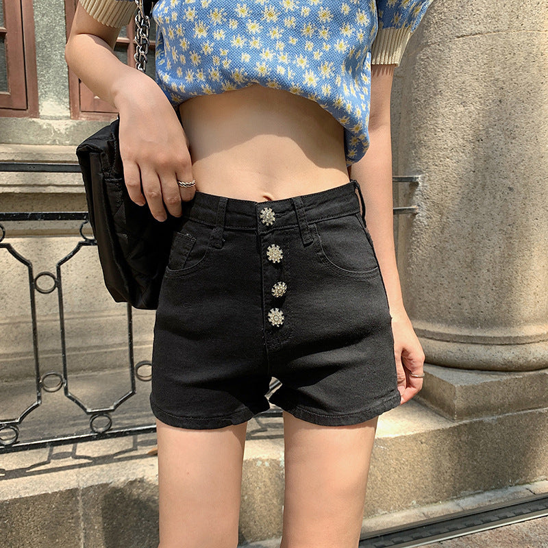 Women's New Large Size High Waist Denim Shorts