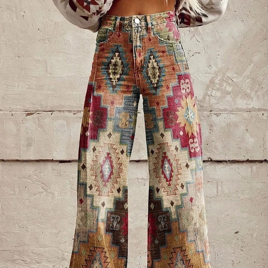Plus Size Women's Casual Pants Thin Wide Leg