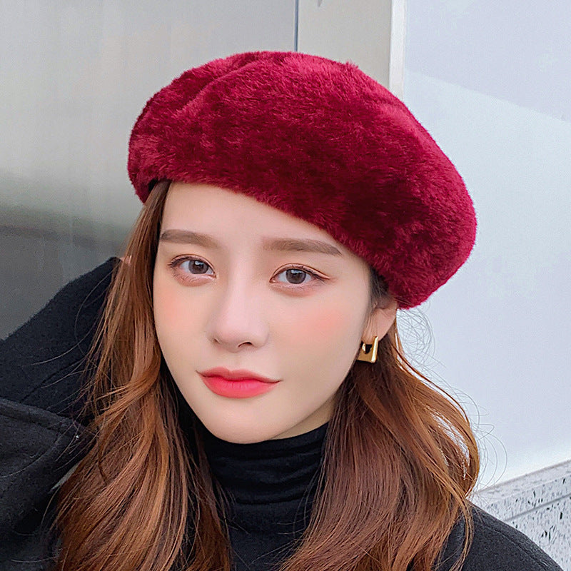 Women's Fashion Mink Hair Beret Leisure