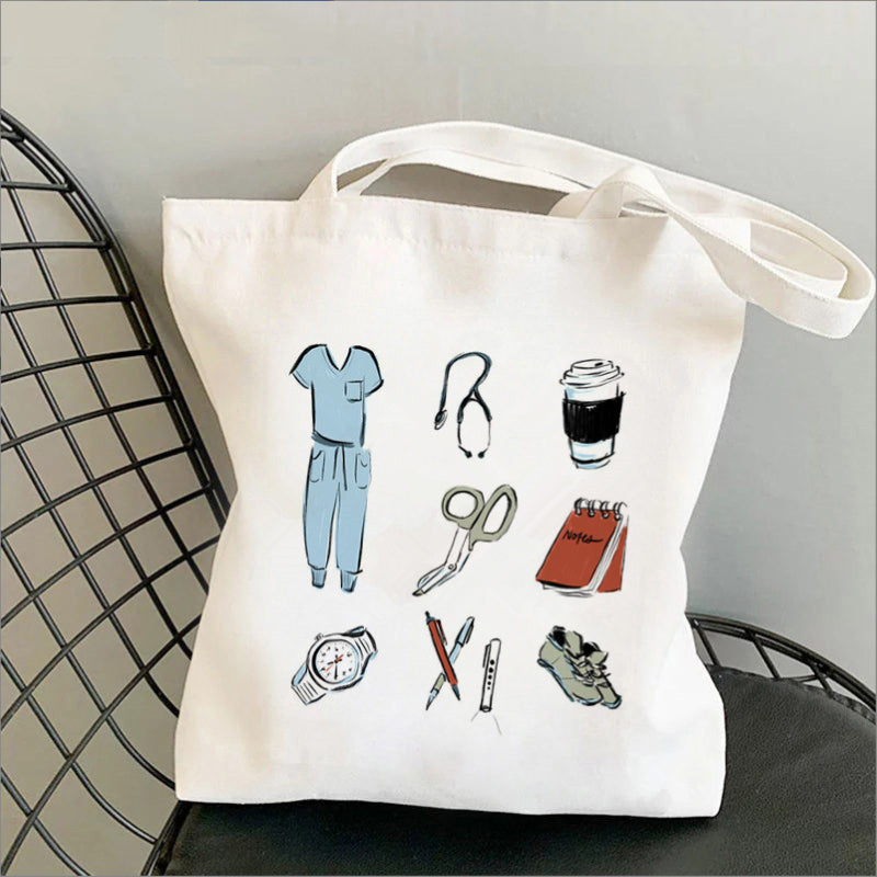 Nursing Printed Canvas Bag