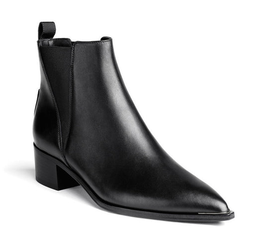 Retro Simple Ladies Thick Heel Pointed Short Boots