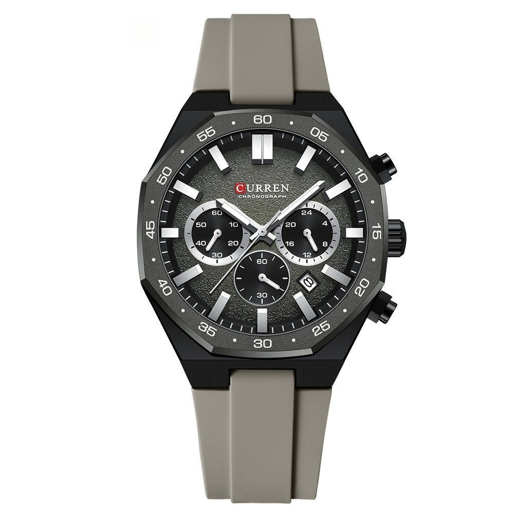 Calendar Waterproof Six-hand Mens Watch