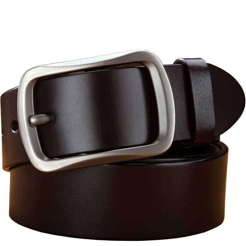 Men's Plus Size Casual First Layer Cow Leather Belt