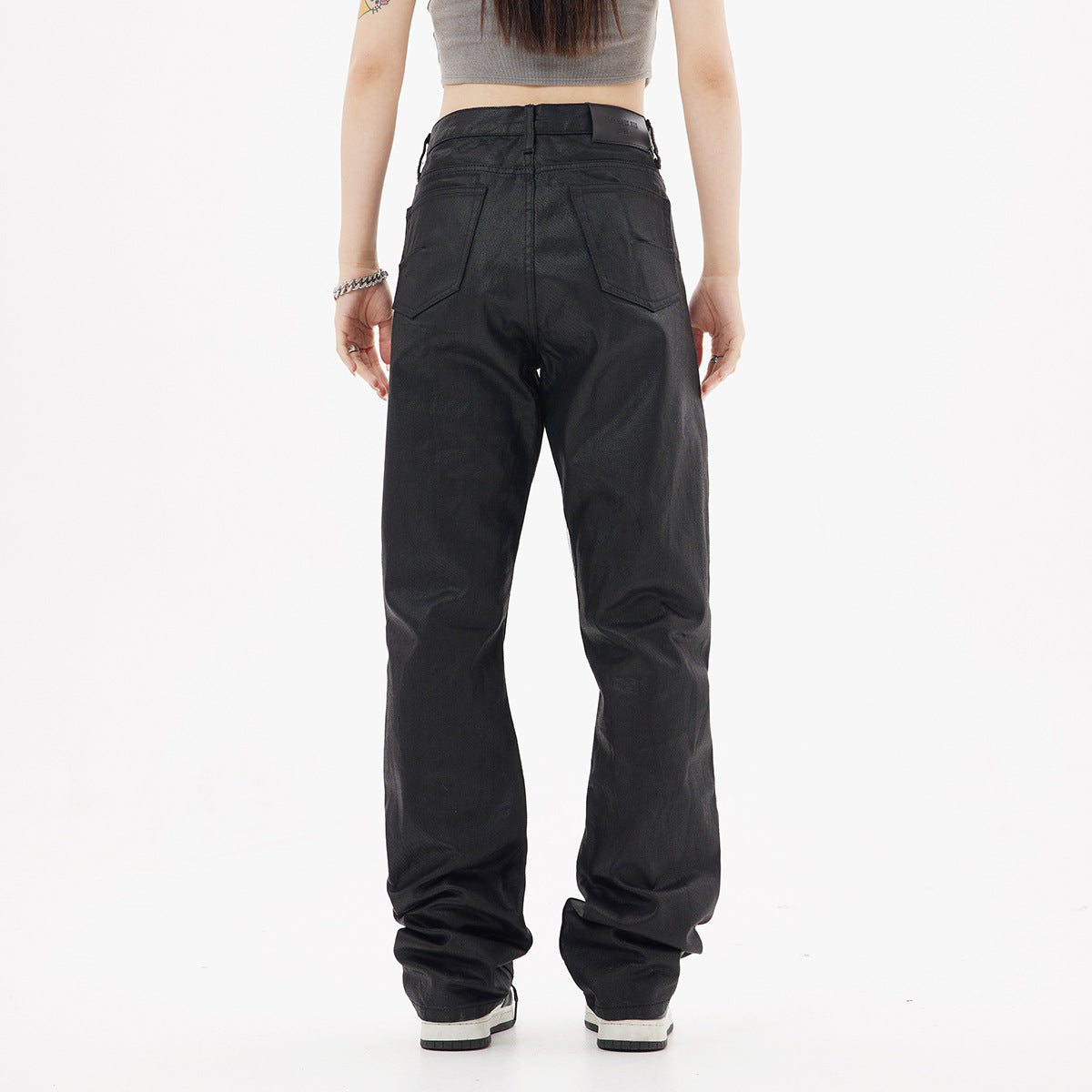 Waterproof Tactical Pants Straight Black Washed Jeans