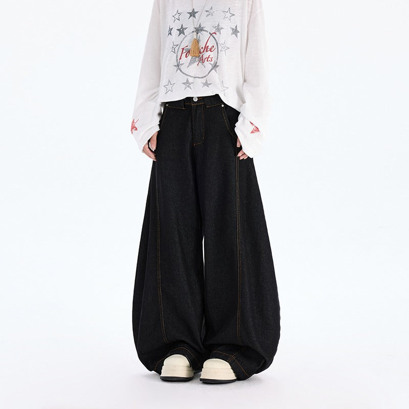 American Cowboy Loose Straight Wide-leg Pants