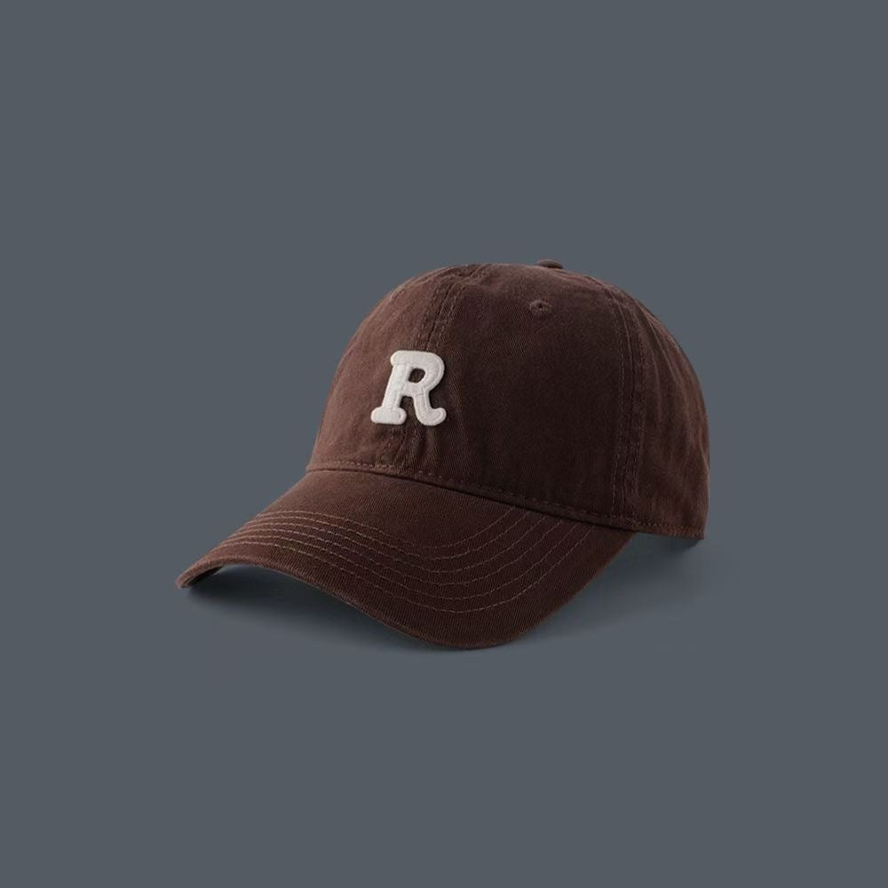 Wide Brim Baseball Cap Embroidered Outdoor Casual Sunshade
