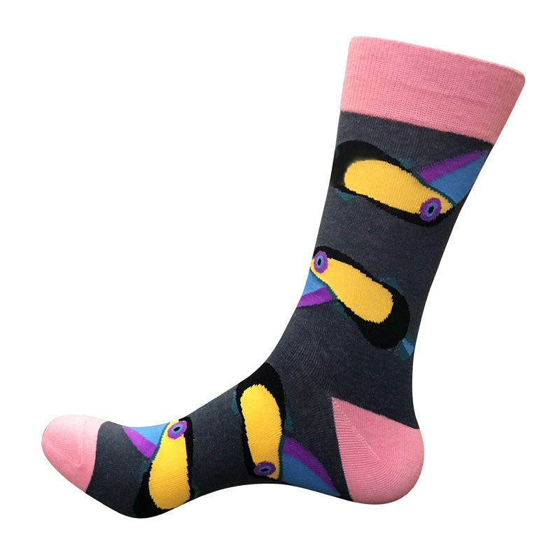 Socks European And American Large Size Men's Sport Mid-calf Length Sock