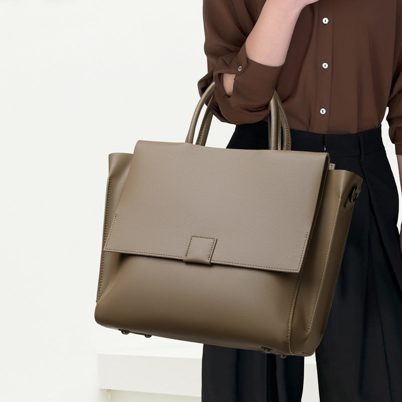 Versatile Handheld Genuine Leather Women's Shoulder Messenger Bag
