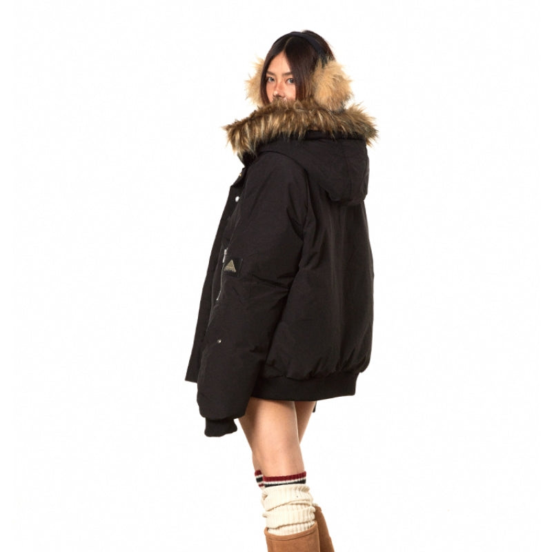 American Retro Fashion Brand Windproof Outdoor Fur Collar Cotton Clothes