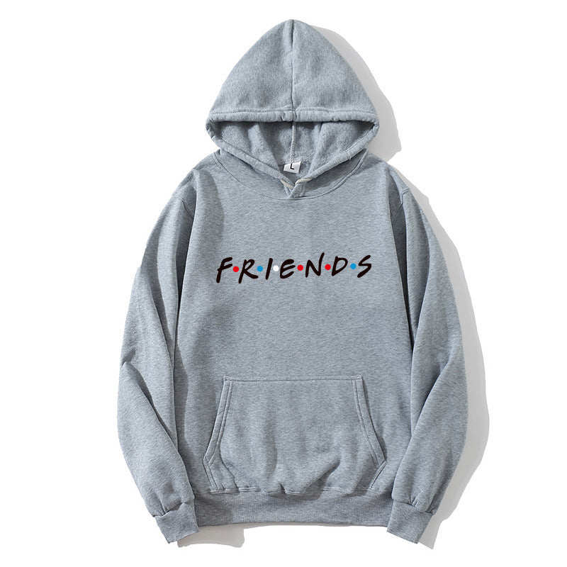 Dame hættetrøje med lange ærmer og 'Letter Friend'-print