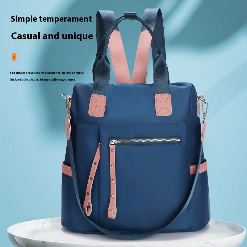 Large Capacity Backpack Oxford Cloth Waterproof Student Travel Bag