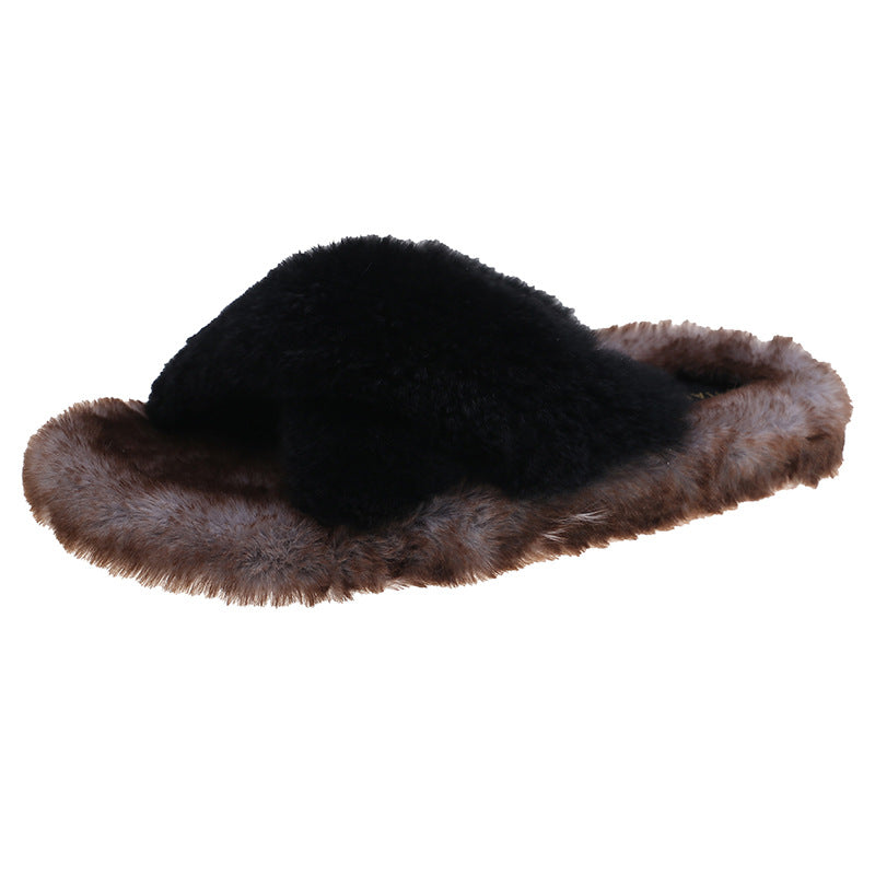 Design Sense Of Niche Flat Versatile Casual Mao Slippers