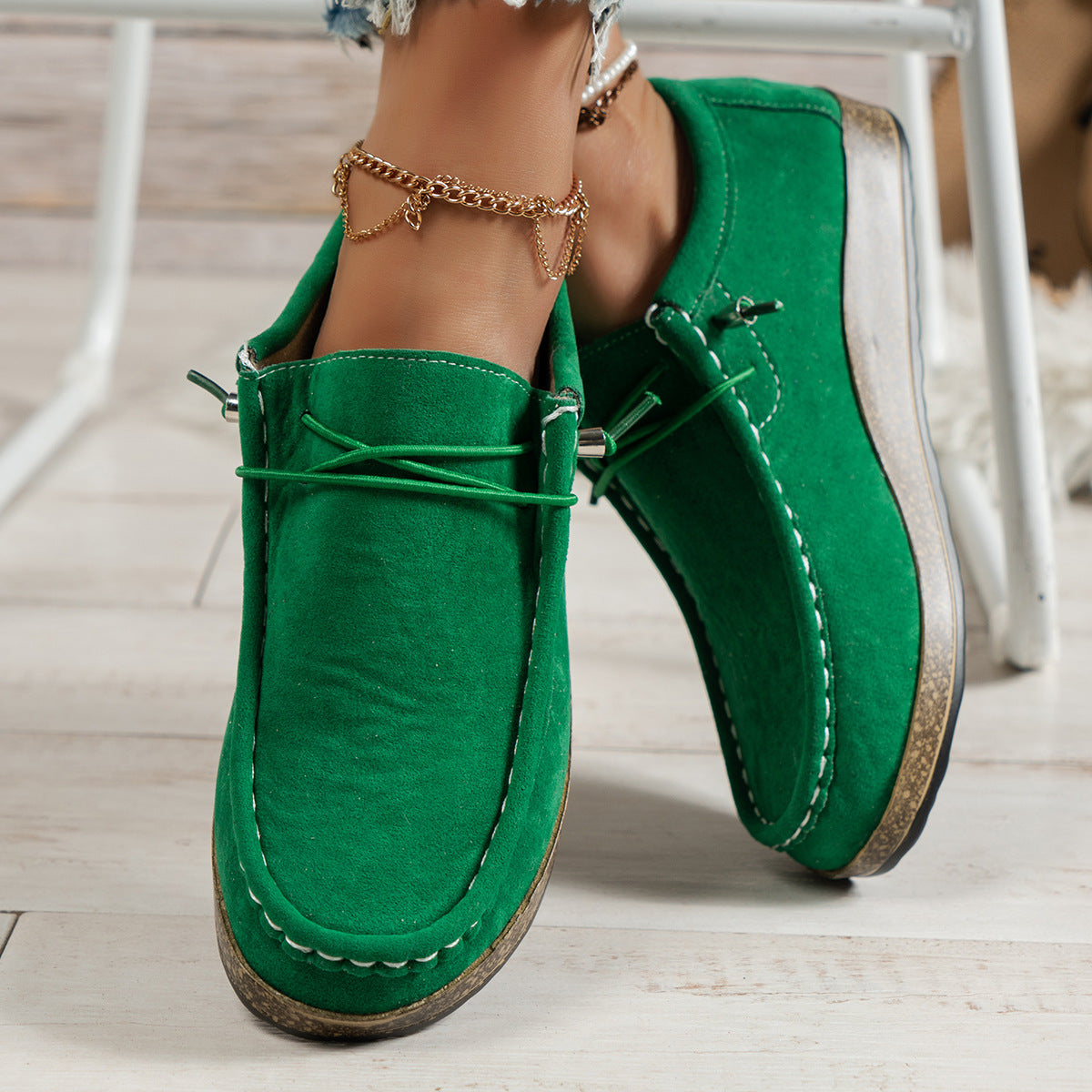 Women's Elastic Slip-on Casual Shoes