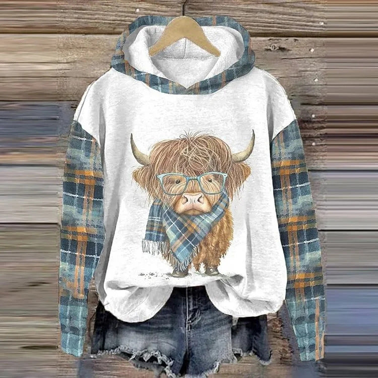 Women's Sweater 3D Digital Printing Animal Cat Oil Painting Pullover Hoodie