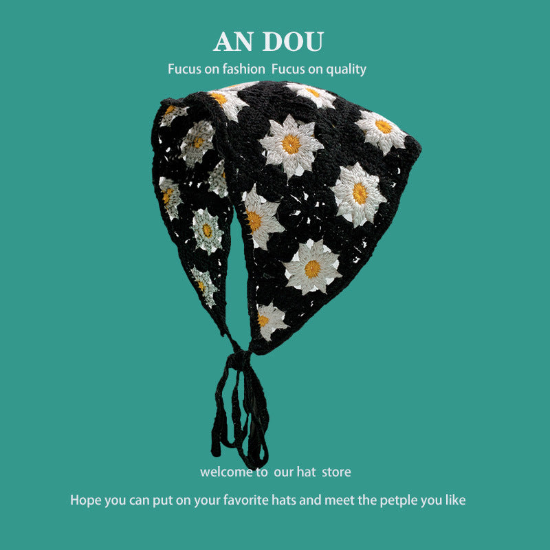 Spring And Autumn Fashion Knitted Crocheted Hollow Triangular Binder Women