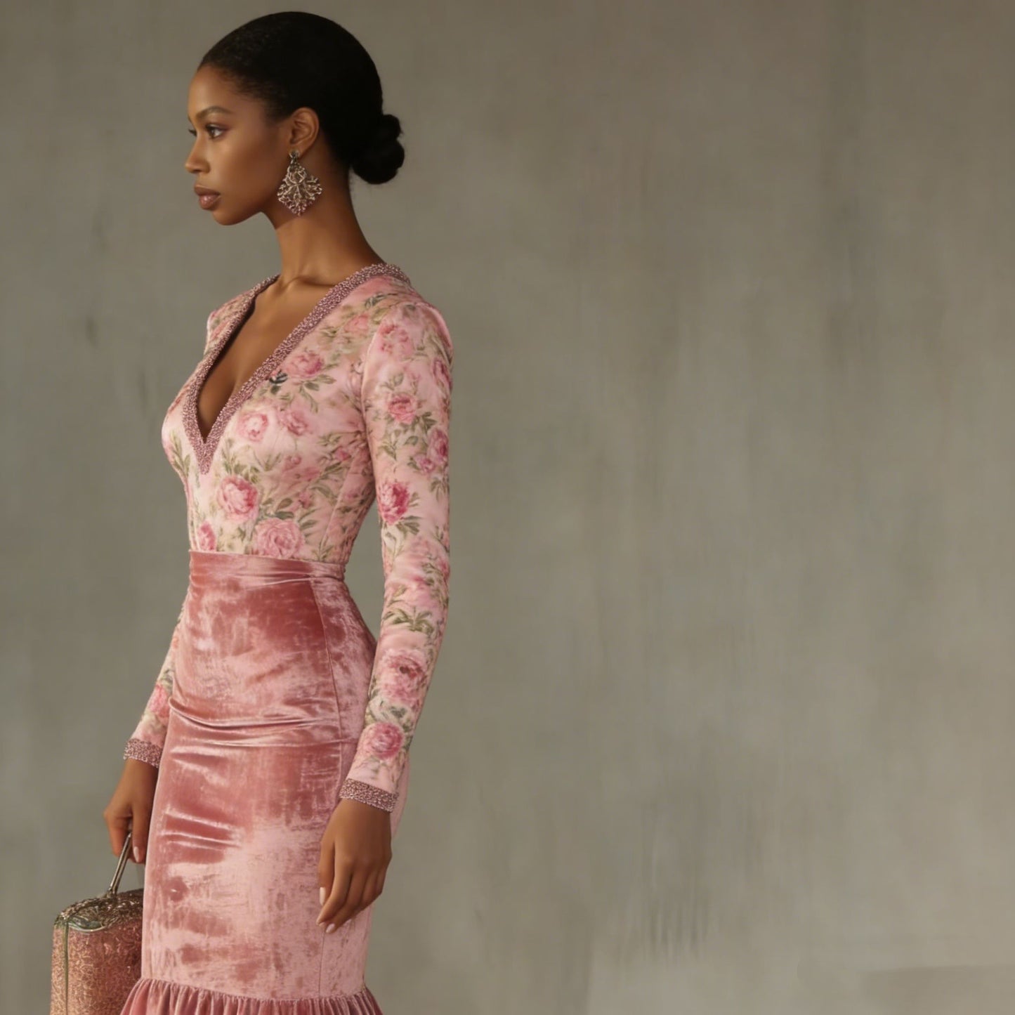 Womens Velvet Dress A Flattering Form Fitting Body Hugging Skirt That Creates A Slimming Look
