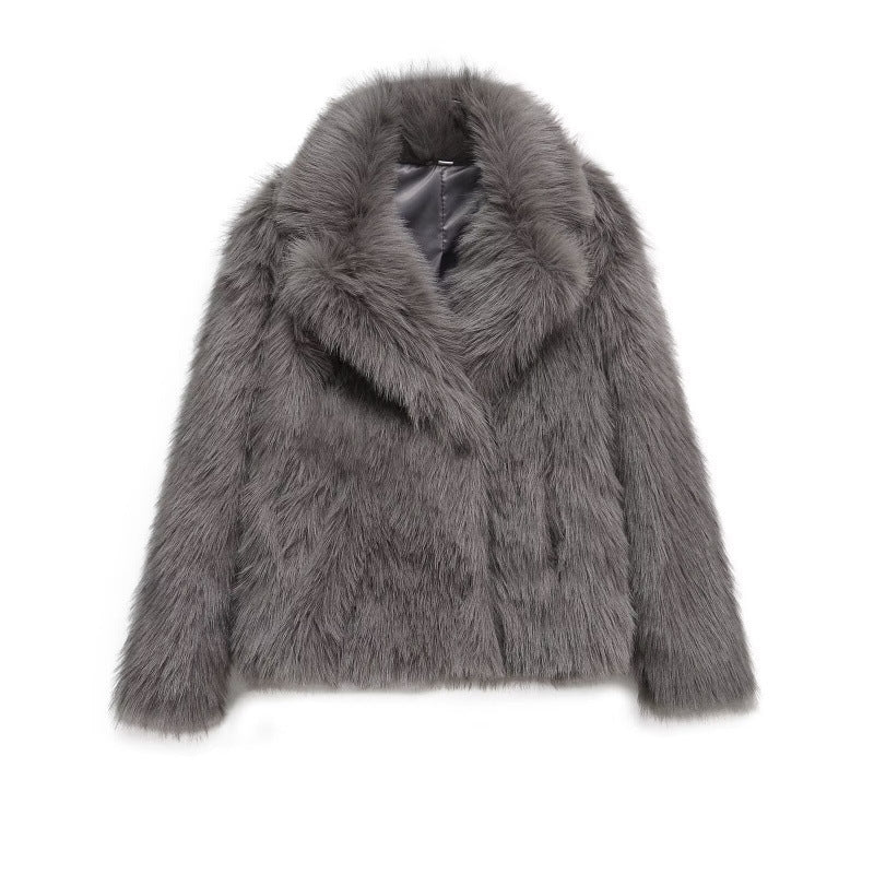 Simple Versatile Casual Long Sleeve Wool Coat