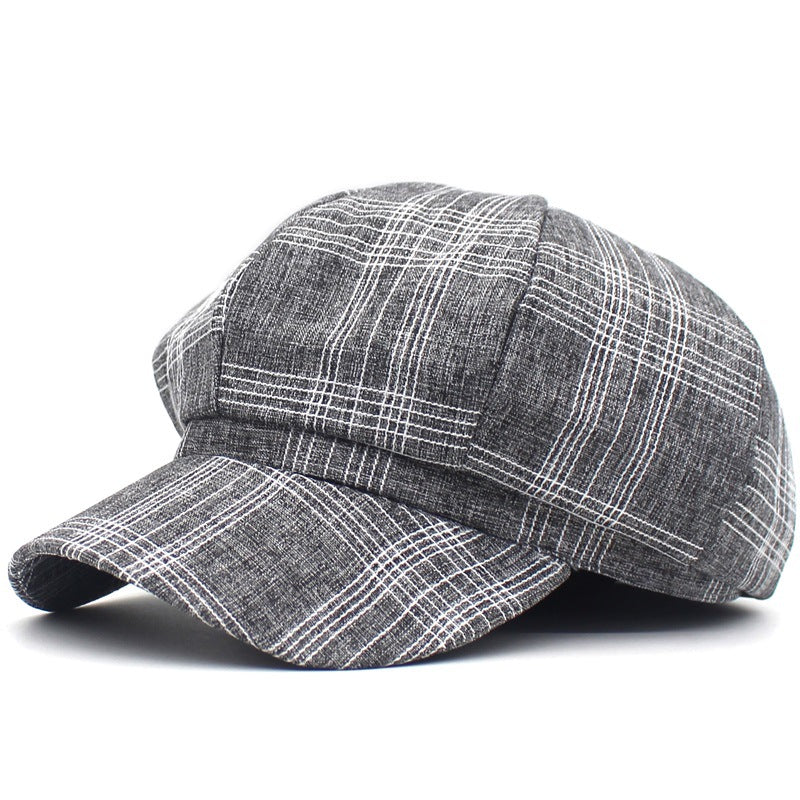 Spring Summer Outdoor Sun Hat Casual Plaid