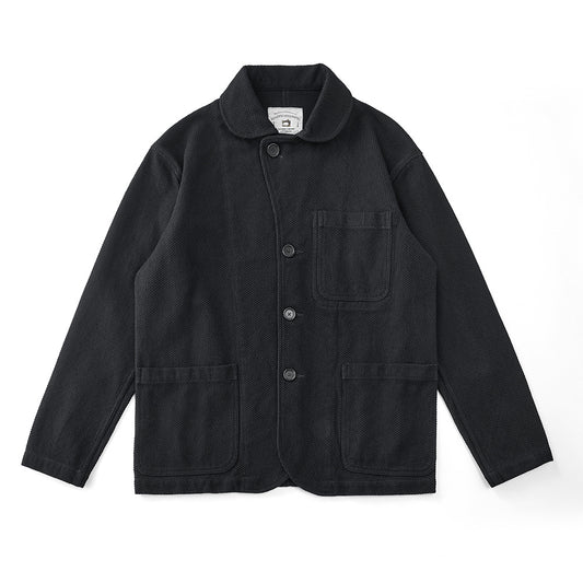 Cotton Ambroidered Retro Washed Color Suit Jacket