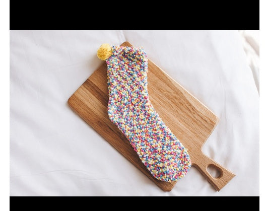 Cute Winter Hair Circle Christmas Socks