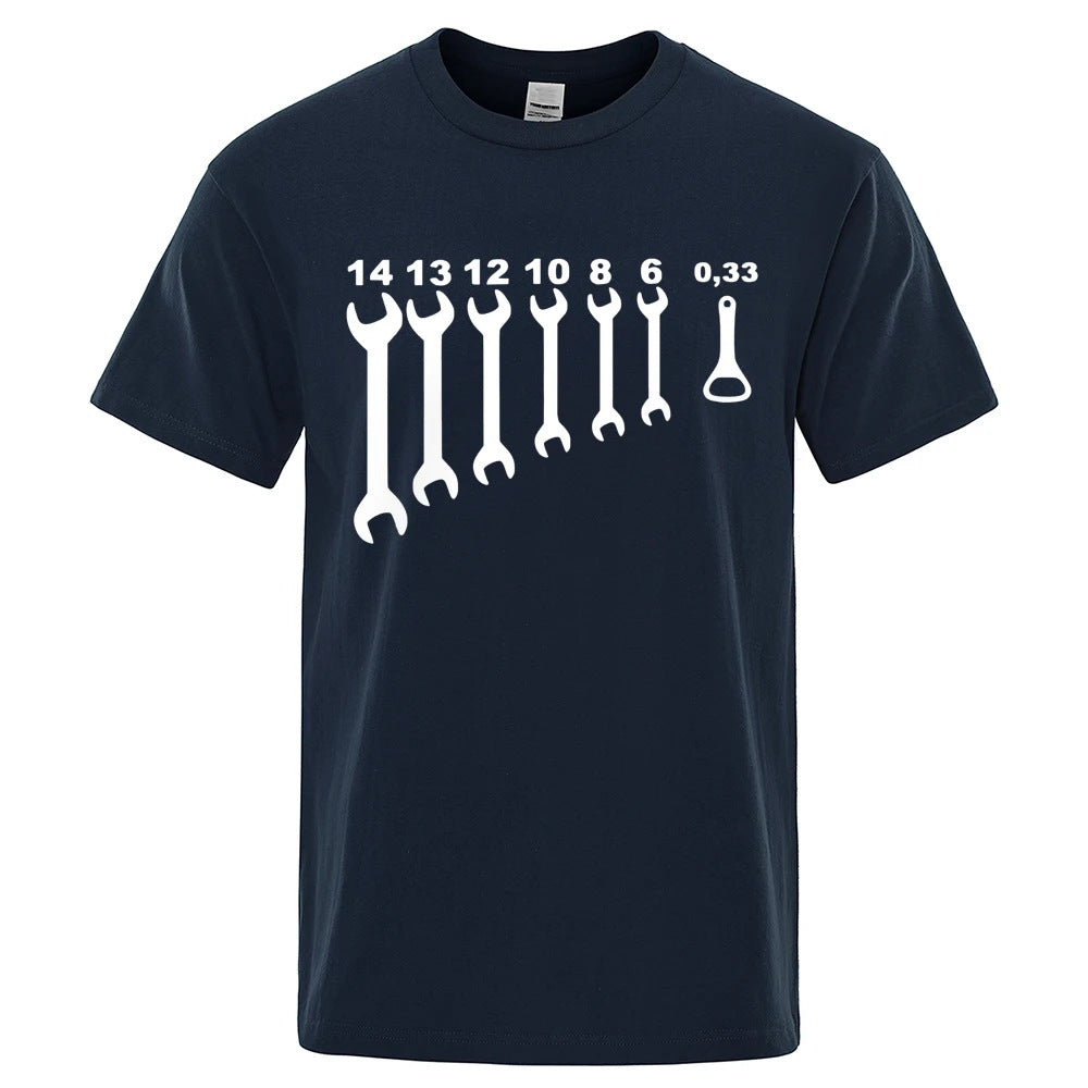 Men's Car Repair Engineer Cotton Short Sleeve Funny Top T-shirt
