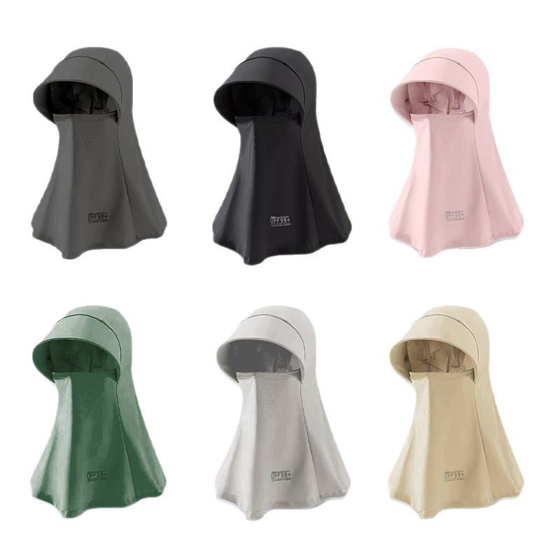 Sun Mask Integrated Sun Hat Outdoor Riding Hat