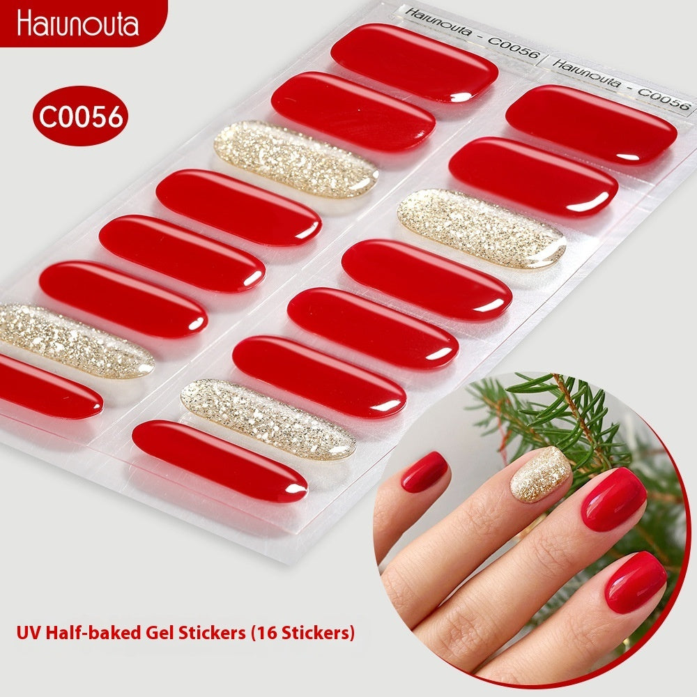 Nail Stickers UV Gel Nail Sticker Semi-curing